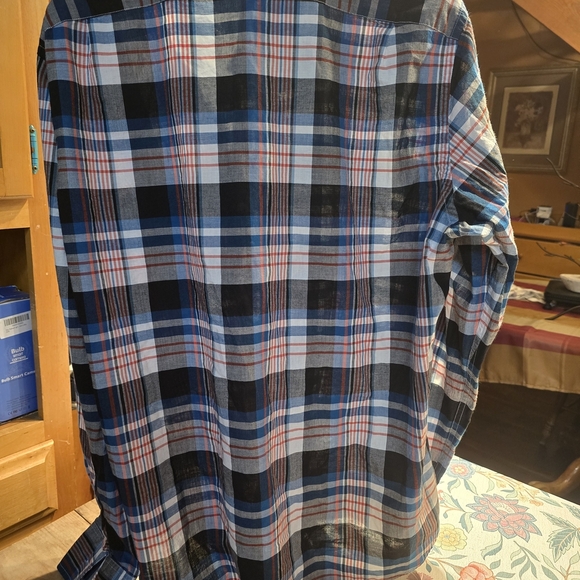 J. Crew Multicolor Plaid Dress Shirt Slim Fit. Xl - Picture 7 of 7